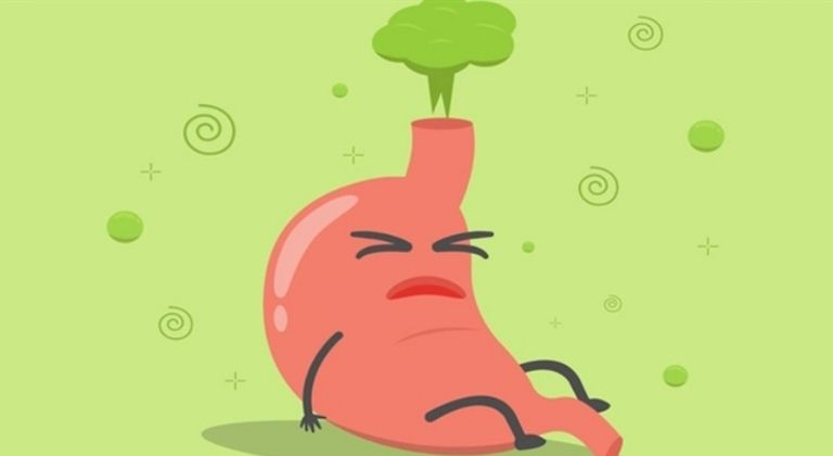Axit dạ dày bị dư gây ra ợ chua, ợ hơi và đau tức bụng