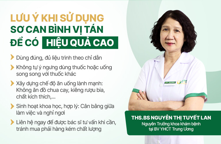 Hướng dẫn sử dụng Sơ can Bình vị tán để đạt hiệu quả cao